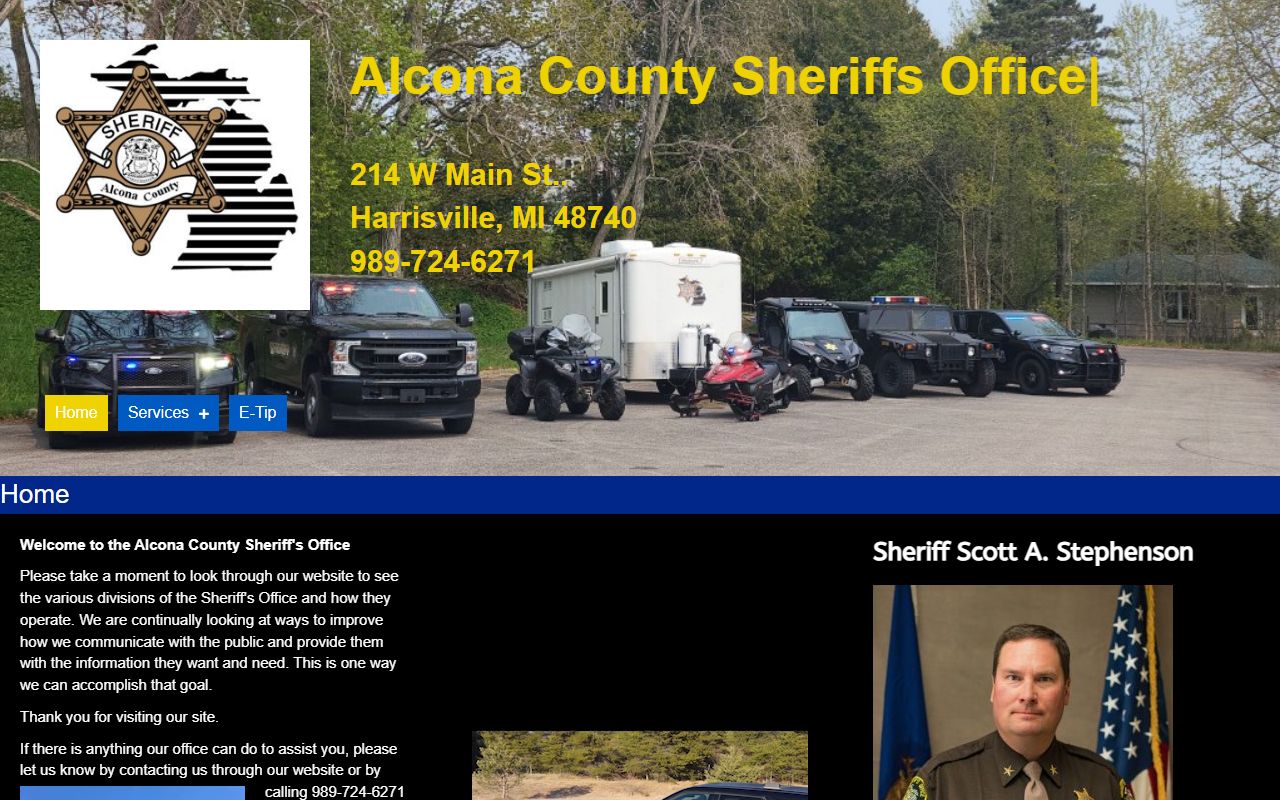 Alcona County jail mugshots sheriff office website