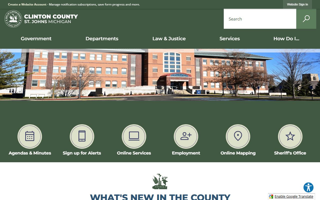 Clinton County jail mugshots county website
