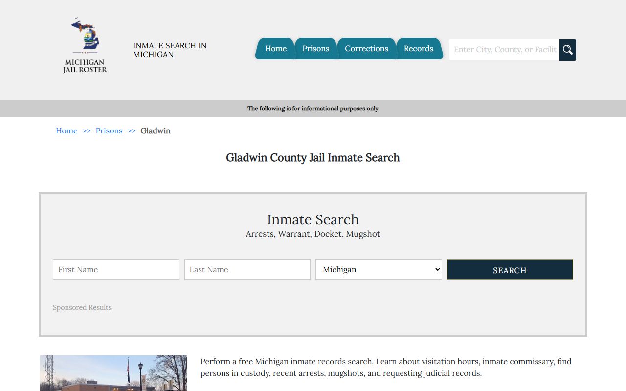 Gladwin County jail mugshots roster information