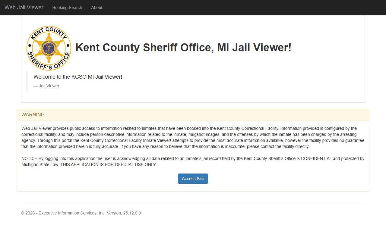 Kent County jail mugshots Web Jail Viewer