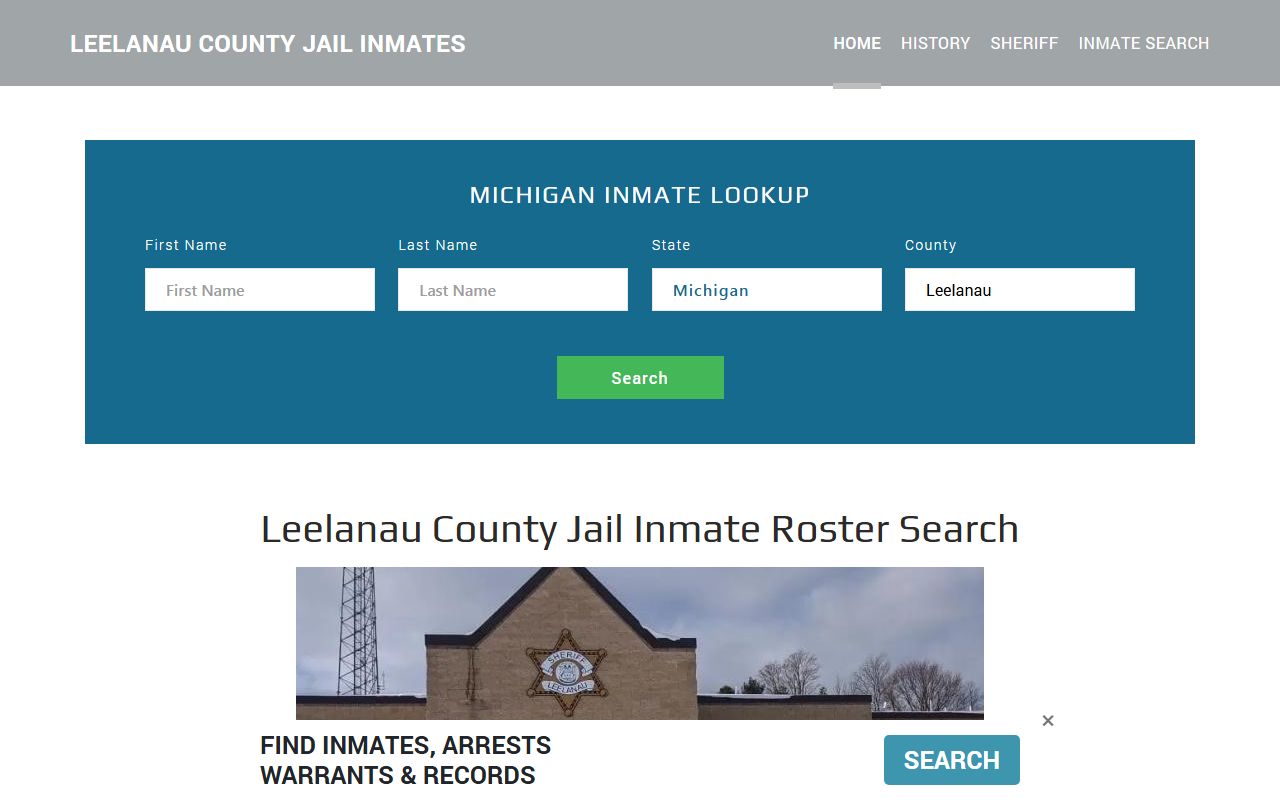 Leelanau County jail mugshots roster lookup