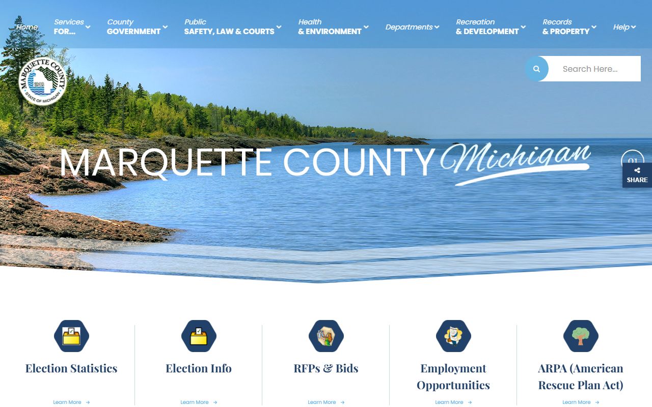 Marquette County jail mugshots government website