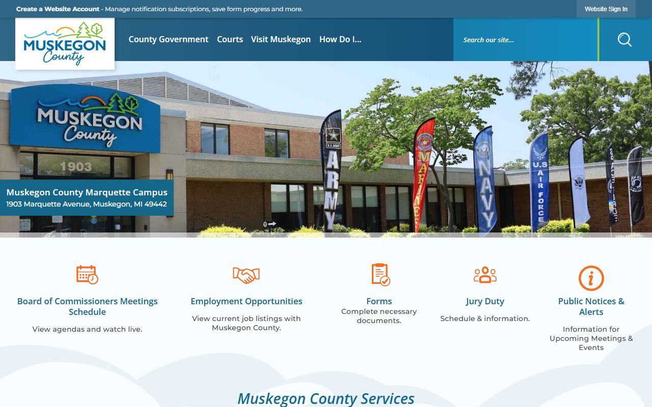 Muskegon County jail mugshots government website