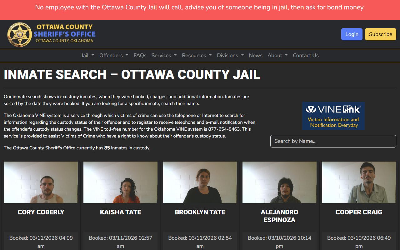 Ottawa County jail mugshots
