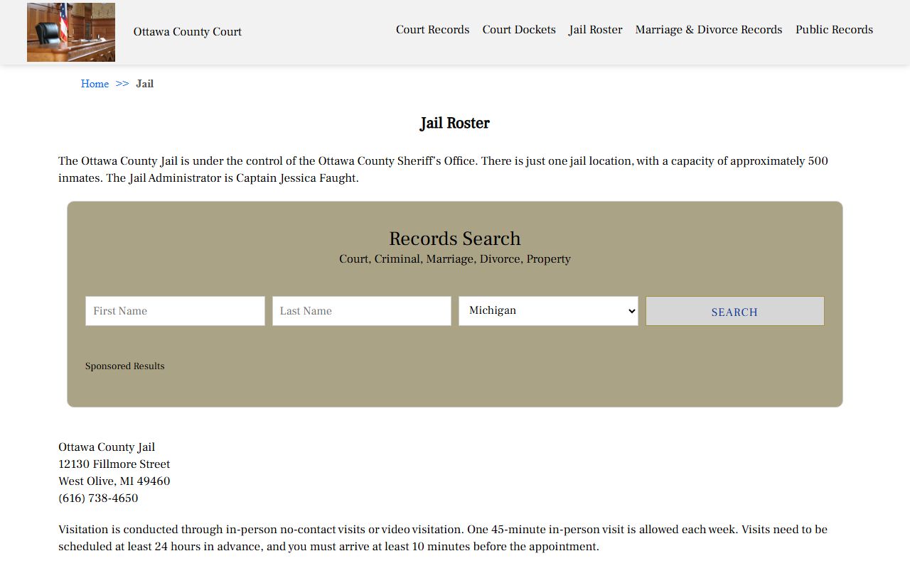 Ottawa County jail mugshots roster