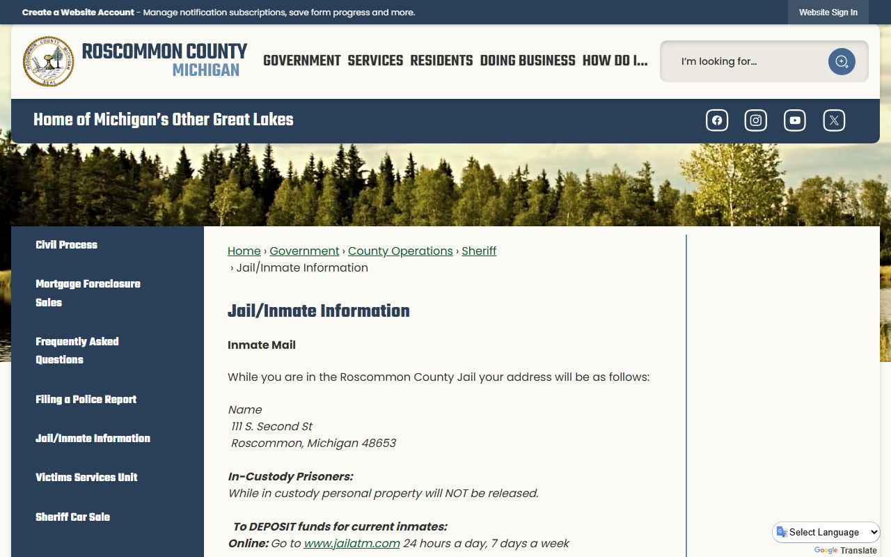 Roscommon County jail mugshots