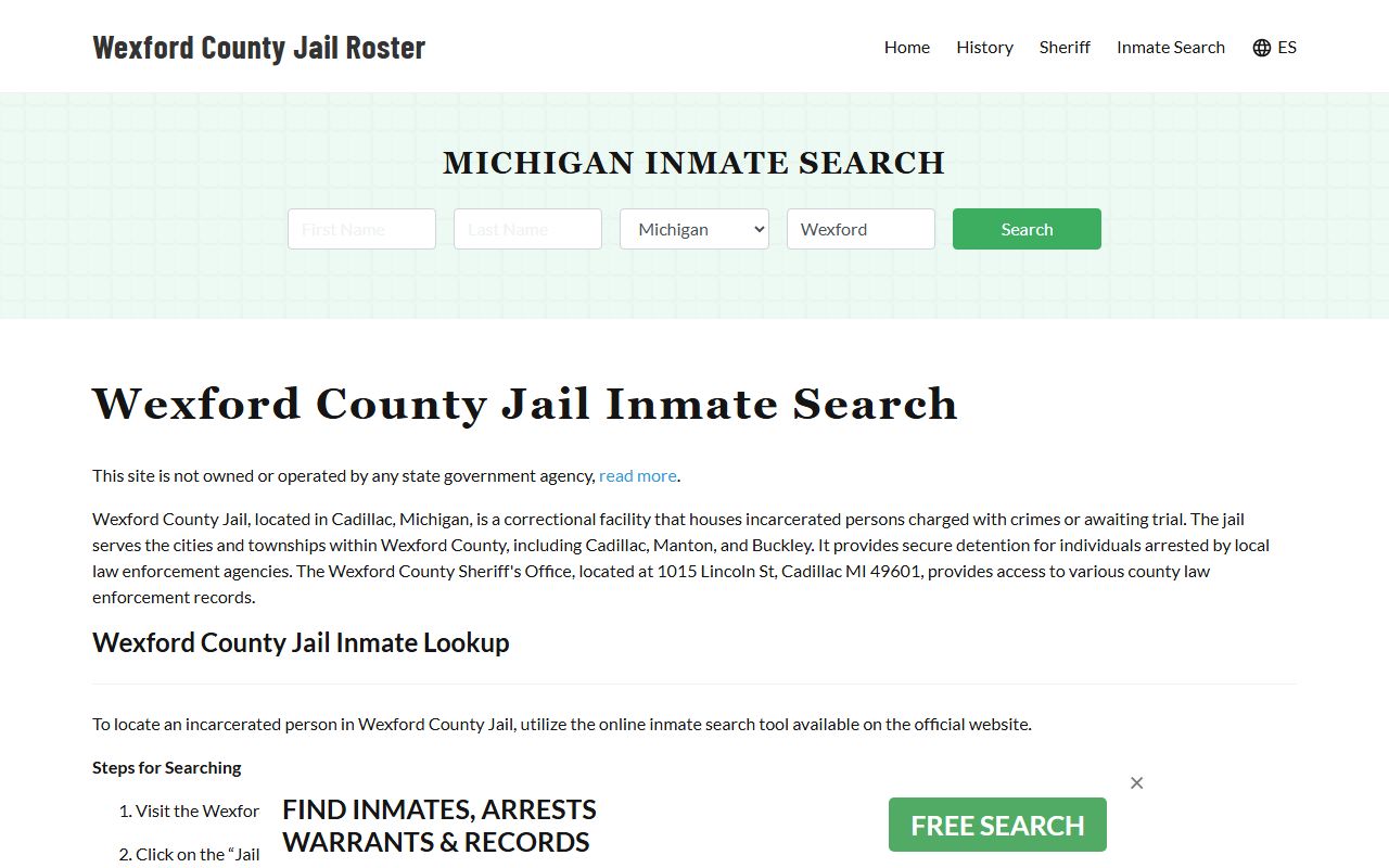 Wexford County jail mugshots